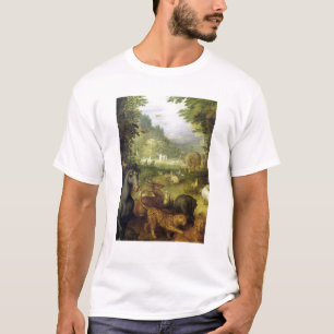 Erde oder das irdische Paradies, Detail von T-Shirt