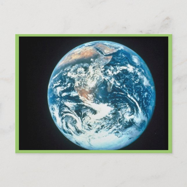 Erde Postkarte (Vorderseite)