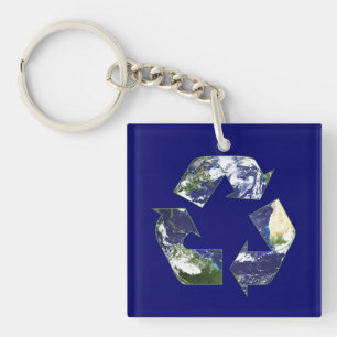 Erde - Recycelnd Schlüsselanhänger