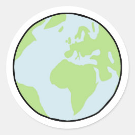 Erde Runder Aufkleber
