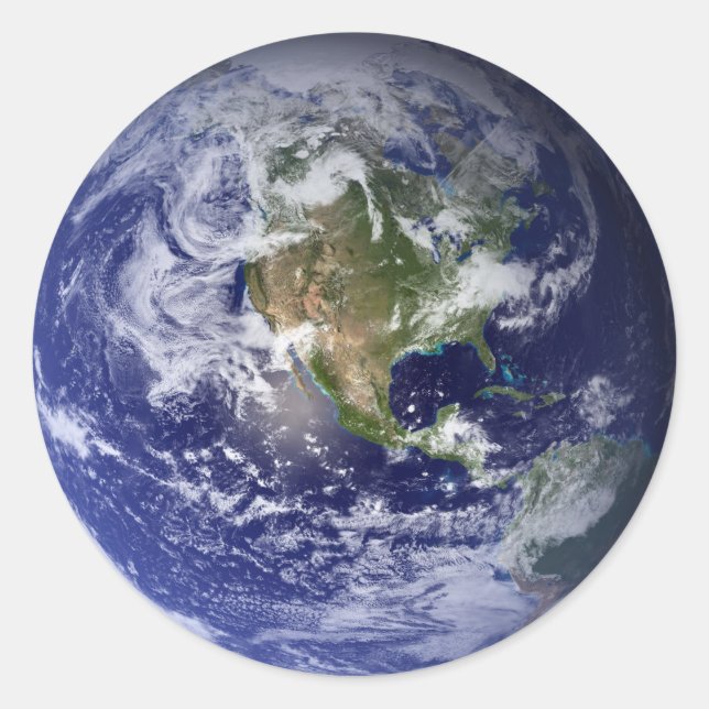 Erde Runder Aufkleber (Vorderseite)