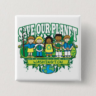 Erde scherzt Washington Button