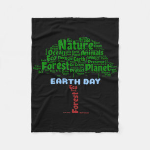 Erde-Tag-Baum Natur Recycle Planet Go Green Öko- Fleecedecke