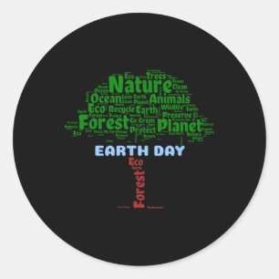 Erde-Tag-Baum Natur Recycle Planet Go Green Öko- Runder Aufkleber