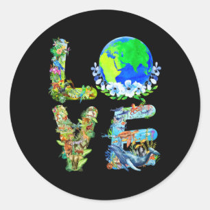 Erde Tag Planet Jahrestag Erde Tag Alltag Ich Runder Aufkleber