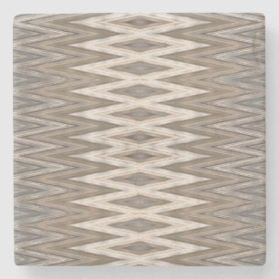 Erde Toned Wavy Muster Steinuntersetzer