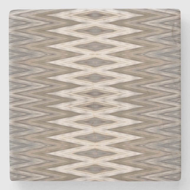 Erde Toned Wavy Muster Steinuntersetzer (Vorderseite)