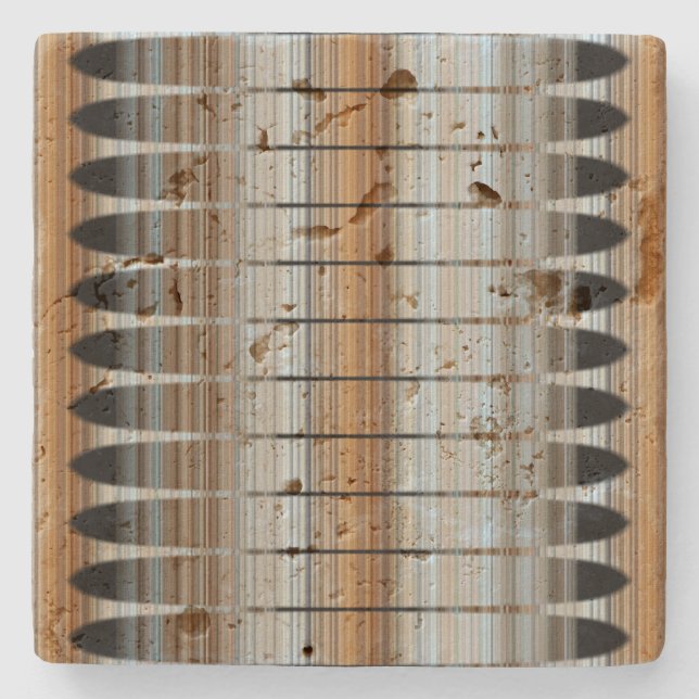 Erde tont Peruaner-Reihen-Stein-Untersetzer Steinuntersetzer (Vorderseite)