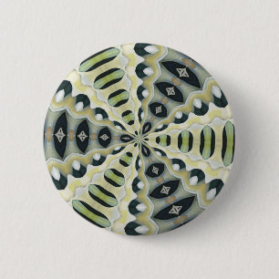 Erde tont symmetrisches Kaleidoskop Button