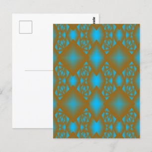 Erde Und Himmel Ombre Geometrische Abstrakte Kunst Postkarte