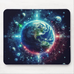 Erde und Planeten Weltraum-Mauspad Mousepad