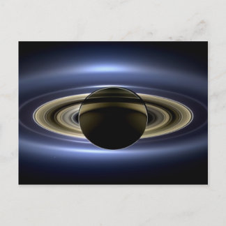 Erde und Saturn Postkarte