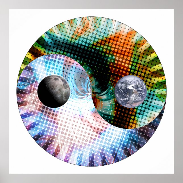 Erde und Weltraum Poster (Vorne)