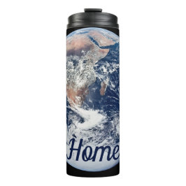 Erde, unsere Zuhause. Der blaue Marmor Thermosbecher