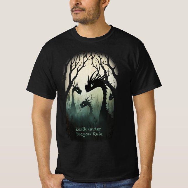 Erde unter dem T - Shirt der Drachenregel (Vorderseite)