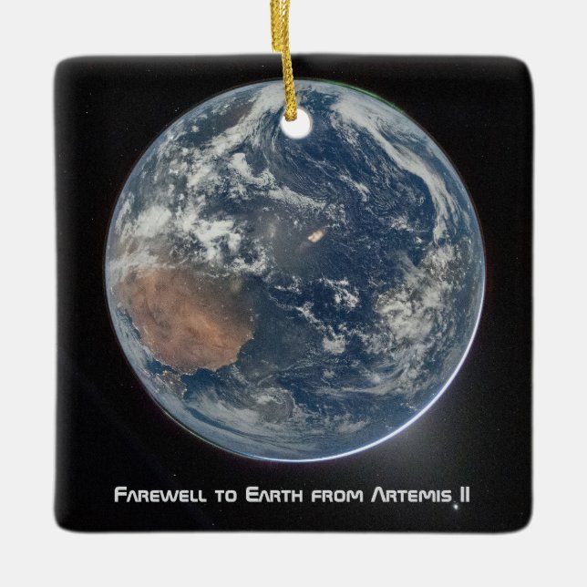 Erde von Artemis II Keramikornament (Vorderseite)