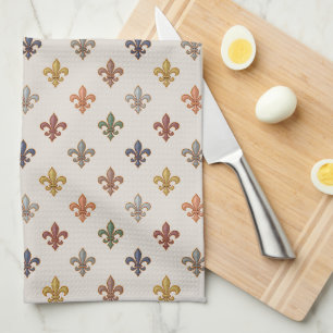  Erde Wald Fleur-de-lis Design Licht  Geschirrtuch