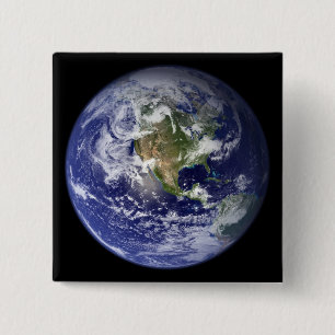 Erde, welche die Westernhemisphäre zeigt Button