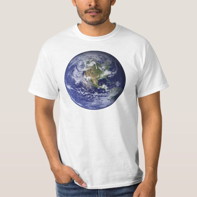 Erde - Western-Hemisphäre T-Shirt (Vorderseite)
