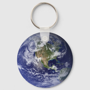 Erde Westliche Hemisphäre Schlüsselanhänger