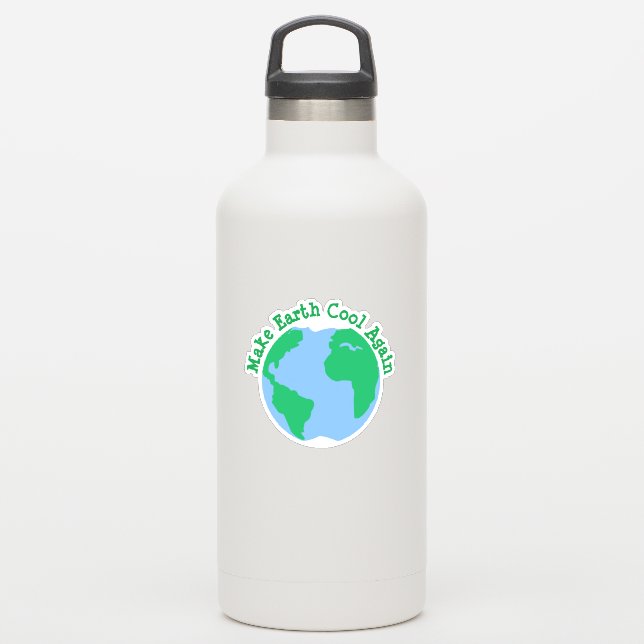 Erde wieder cool machen aufkleber (Wassserflasche)