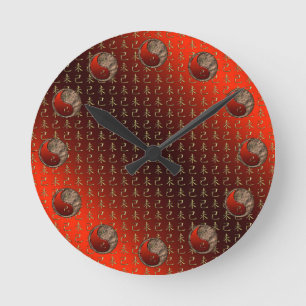 Erde Ziege Runde Wanduhr