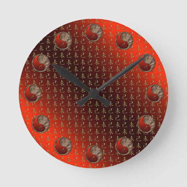 Erde Ziege Runde Wanduhr (Vorderseite)