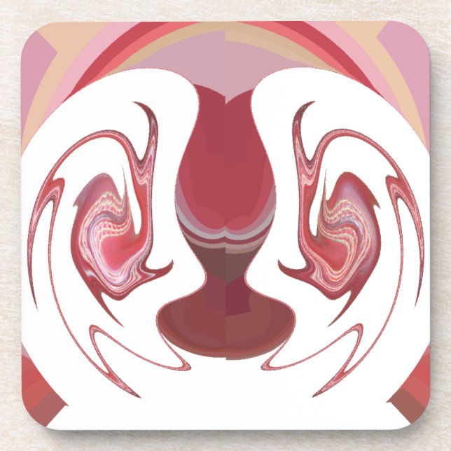 Erdember: Texturierte Tapestry aus Afrika Getränkeuntersetzer (Vorderseite)