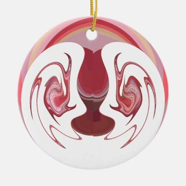 Erdember: Texturierte Tapestry aus Afrika Keramikornament (Vorne)