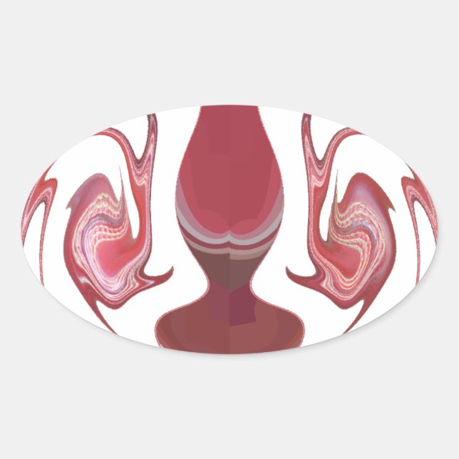 Erdember: Texturierte Tapestry aus Afrika Ovaler Aufkleber (Vorderseite)