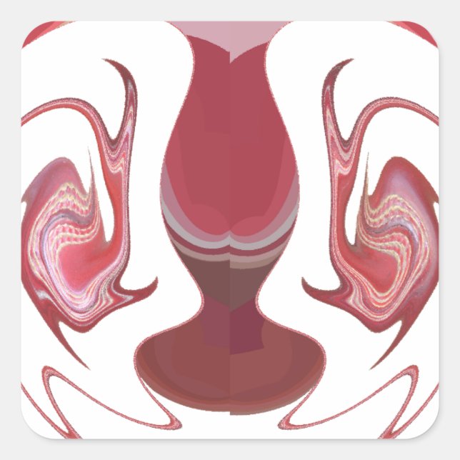 Erdember: Texturierte Tapestry aus Afrika Quadratischer Aufkleber (Vorderseite)