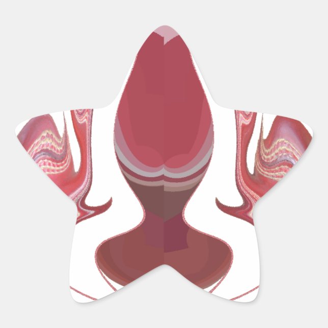 Erdember: Texturierte Tapestry aus Afrika Stern-Aufkleber (Vorderseite)