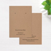 Erden Jeweler Display Card, rustikal braune Kraft