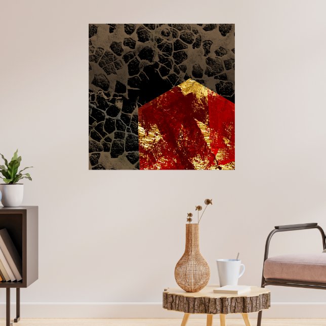 Erderwärmung - Brennhaus - Abstrakt Poster (Wohnzimmer 3)