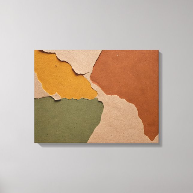 Erdessenz rustikale Farbspritze Kunst Leinwanddruck (Vorderseite)