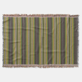 Erdfarben Lettische Rockstreifen Traditionell Decke