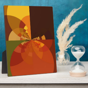 Erdfarbene abstrakte Farb-Kunstposter-Design Fotoplatte