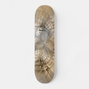 Erdfarbene abstrakte moderne fraktale Kunst Skateboard