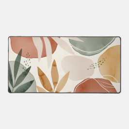 Erdfarbene Boho-Botanische Abstrakte Formen Schreibtischunterlage
