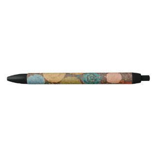 Erdfarbene Florale Mosaik-Muster-Stift Kugelschreiber