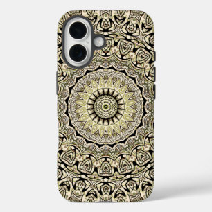 Erdfarbene Mandala Intricate geometrische Muster iPhone 16 Hülle