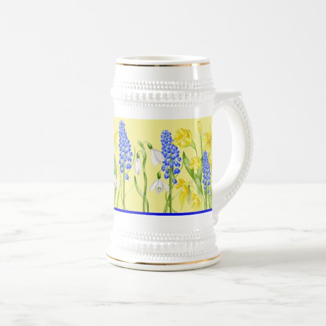 Erdfrühling auf einem Stein (M,D,S) Bierglas (VorderseiteRechts)