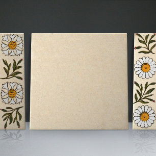 Erdgeschirr Matching Tile 2/3 Creme beige Vintag Fliese