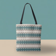 Erdgitter Teal- und Braune Tragetasche