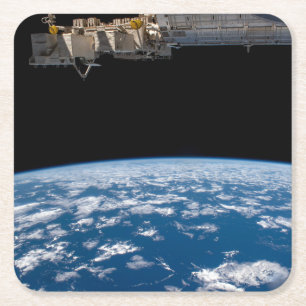 Erdgrenze oder Horizont Rechteckiger Pappuntersetzer