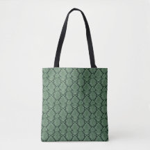 Erdgrüne Schlangenlederoptik-Tasche