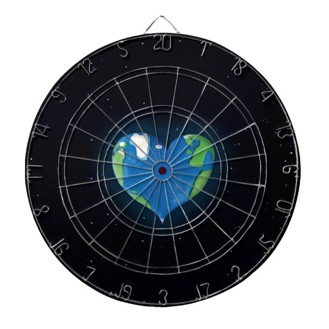 Erdherzpfeil Dartboard Dartscheibe (vorne)