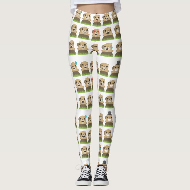 Erdhuhn Emojis Leggings (Vorderseite)