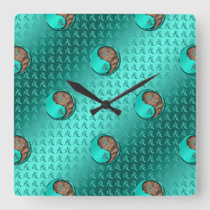 Erdhund Quadratische Wanduhr