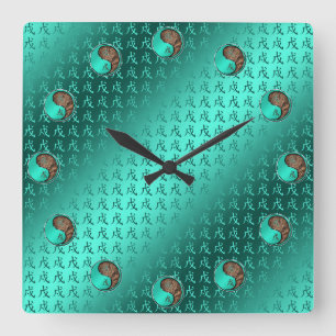 Erdhund Quadratische Wanduhr